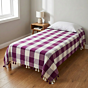 Pure Handloom Cotton Purple Single Bedsheet | 54 x 90