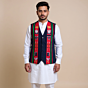 Handloom Eri Silk Waist Coat for Men | Size - L