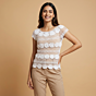 Hand-Crocheted White Top for Women | XL
