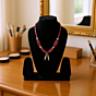 Handmade Beaded Fancy Necklace| Red