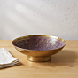 Elegant Brass Fruit Bowl | Purple