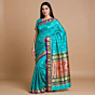 Pure Silk Turquoise Paithani Saree | 243 x 48 Inches