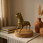 Handcrafted Dokra The Panther- Home Decor - Brass Item
