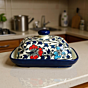 Blue Pottery Ceramic Butter Dish with Lid | 500g