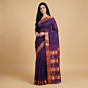 Handloom Maheshwari Reach Padar Saree | Purple