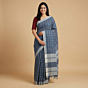 Handloom Mangalagiri Cotton Blue Saree