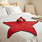 Handwoven Crochet Baby Star Blanket | Red