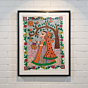 Handmade Madhubani painting  without frame Multicolor 
