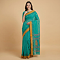 Exclusive Bengal Handloom Cotton Saree | Skyblue | 5.5 meters