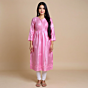 Handloom Chanderi Kurti | Pink