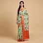 Handloom Mangalagiri Silk Digital Print Saree