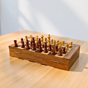 wooden magnetic chess 7 by 7 inches 