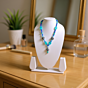 Handmade Beaded Fancy Necklace| Aqua Blue