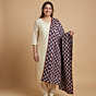 Hand-Embroidered Phulkari Cotton Dupatta | Blue
