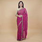 Handicraft Gotta Patti Saree|Pink