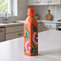 Terracotta Water Bottle with Floral Painting