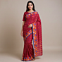 Bengal Handloom Cotton Tangail Crimson Red Saree