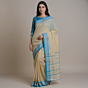 Exclusive Bengal Handloom Cotton Saree| Cream 