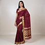 Handloom Soft Cotton Maroon Saree