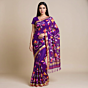 Muslin Saree with Blouse Piece | Purple