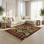 Handwoven Tana-Bana Multicoloured Rug | 8x5 Feet