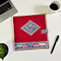 Hand-Painted Madhubani Folder I Red