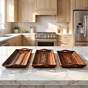 Handcrafted Sheesham Wood Trays | Set of 3