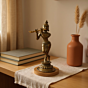 Handcrafted Dokra God Krishna With Flute - Home Decor - Brass Item