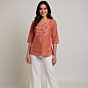 Women Embroidered Pure Cotton Straight Kurta  