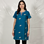 HAND EMBORIDERED SHORT SLEEVES KURTA FOR LADIES