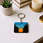 Hand-Painted Sunset Sky Keychain