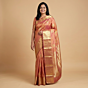 Handloom Madanapalle Silk Peach Saree