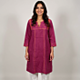 HAND EMBROIDERED PINK KURTA FOR WOMEN 