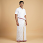 Handloom Cotton Khadi White Lungi