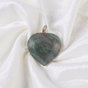 Grey Aventurine Heart Pendant for Reiki Healing