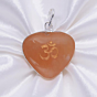 Coral Orange Aventurine Heart Pendant for Reiki Healing
