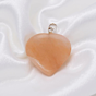 Peach Aventurine Heart Pendant for Reiki Healing