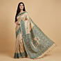 Hand-Painted Madhubani Tussar Silk Saree