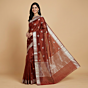 Handloom Chanderi Silk Saree with Kamal Buti | Maroon