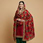 Hand-Embroidered Khaddar Bagh (Shawal) | Multicolour