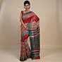 Handwoven Bhagalpuri Tussar Silk Printed Saree