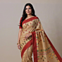 Bengal Traditional Cotton Saree-Brown