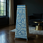 Handmade Flower Printed Floor Lamp - Blue