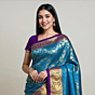 Handloom Dharmavaram Silk Silk Blue Saree
