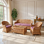 Cane Sofa Set with  Center Table 