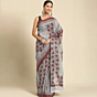 Pure cotton saree with hand block print