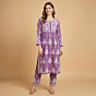 Handcrafted Naira Kurti & Pant Set | Lavender