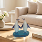 Dolphin Glass Showpiece