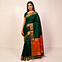 Green Cotton Saree with Blouse Piece