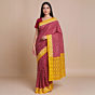 Handloom Bengal Mix Cotton Jamdani Maroon Saree